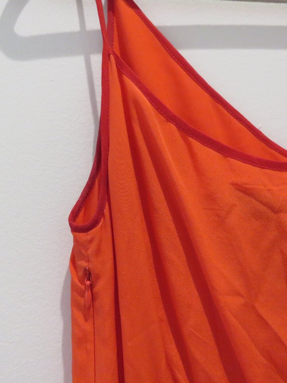 ANTHROPOLOGIE GIRLS FROM SAVOY 100% Silk Ruffle Slip Dress Red Size 4 Coquette - Picture 10 of 12